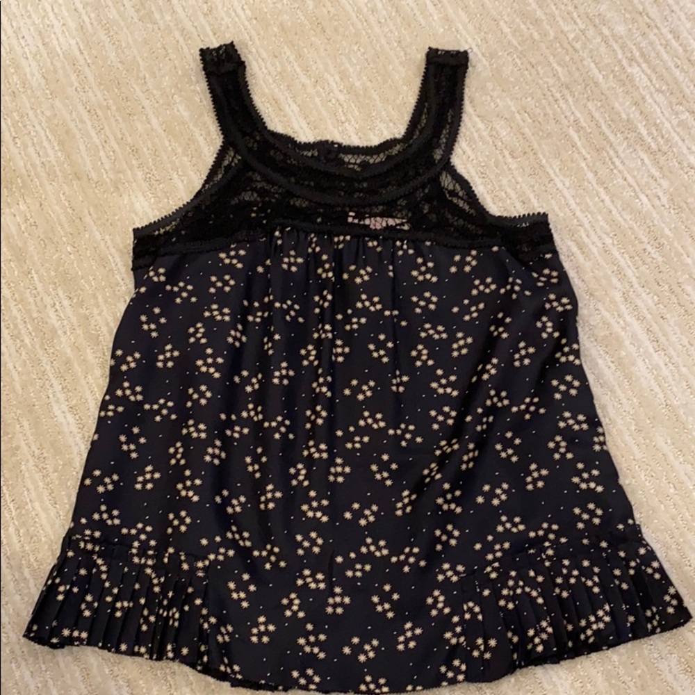Rebecca Taylor Star Top w Lace detail